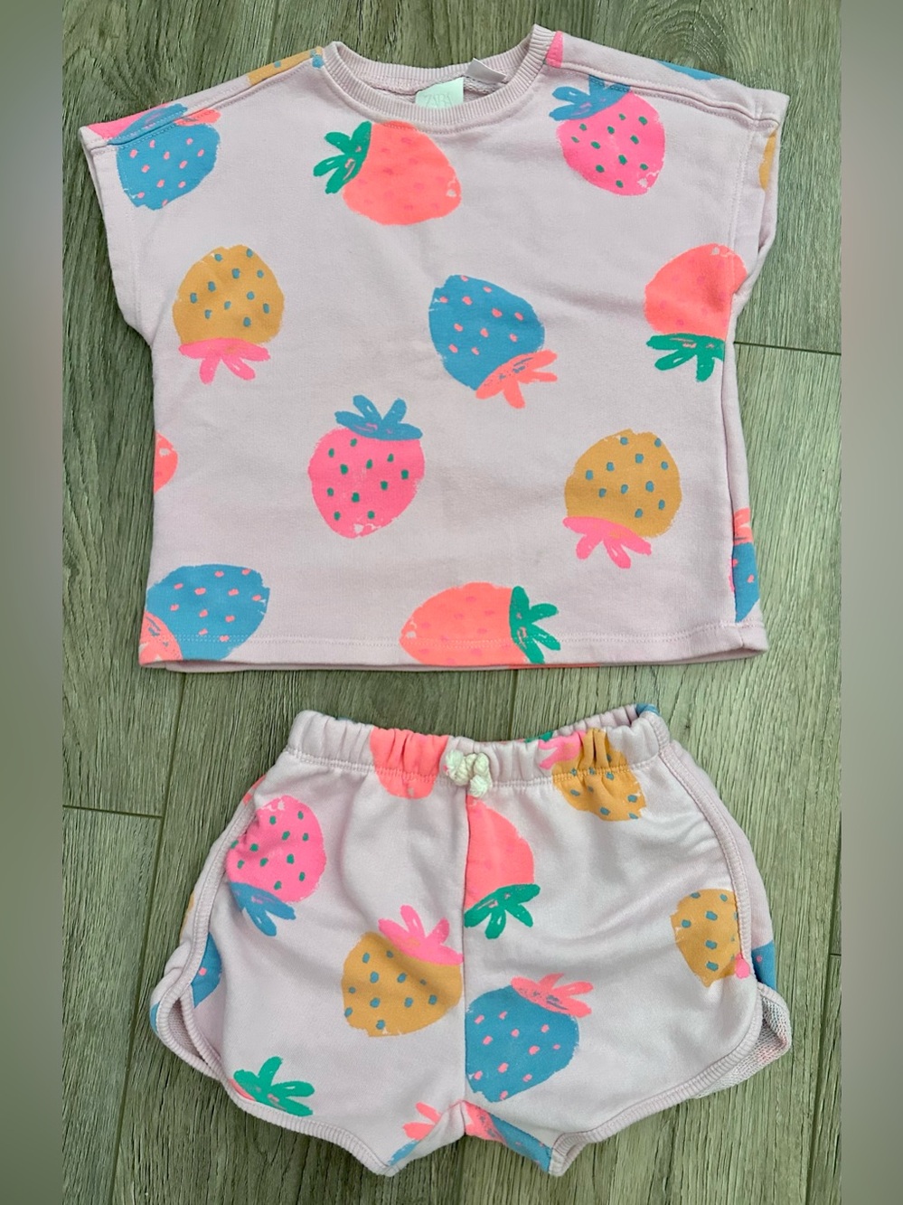 Zara Strawberry Matching Short Set